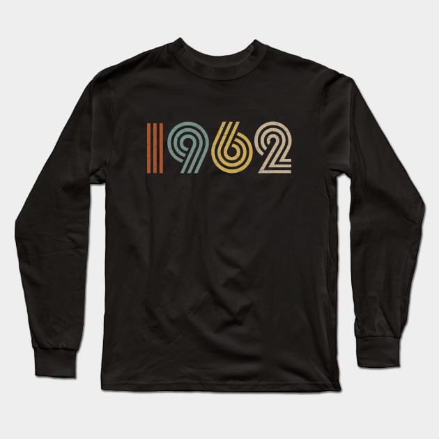1962 Birth Year Retro Style Long Sleeve T-Shirt by Elsie Bee Designs